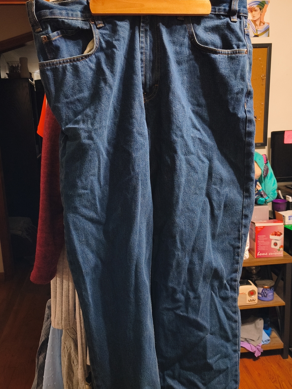 Kirklands Men's Straight Fit Dark Blue Denim Jeans